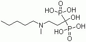 structure of CAS# 114084-78-5, Ibandronic acid;1-Hydroxy-3-(methylpentylamino)propylidene bisphosphonic acid