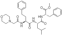 structure of CAS# 1140908-89-9, (alphaS)-alpha-[[2-(4-Morpholinyl)acetyl]amino]benzenebutanoyl-L-leucyl-L-phenylalanine methyl ester