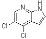 结构式 CAS# 1142192-58-2, 4,5-二氯-1H-吡咯并[2,3-b]吡啶