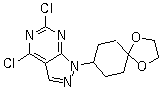 4,6-Dichloro-1-(1,4-dioxaspiro[4.5]dec-8-yl)-1H-pyrazolo[3,4-d]pyrimidine molecular structure (CAS 1144080-31-8)