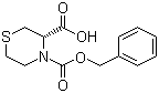 结构式 CAS# 114580-19-7, (S)-4-苄氧羰基硫代吗啉-3-甲酸