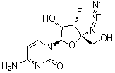 4'-C-Azido-3'-deoxy-3'-fluorocytidine molecular structure (CAS 1145869-46-0)