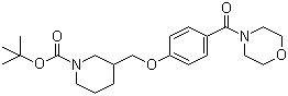 3-[[4-(4-Morpholinylcarbonyl)phenoxy]methyl]-1-piperidinecarboxylic acid tert-butyl ester molecular structure (CAS 1146080-07-0)
