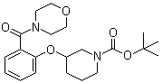 3-[2-(4-Morpholinylcarbonyl)phenoxy]-1-piperidinecarboxylic acid tert-butyl ester molecular structure (CAS 1146080-58-1)