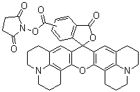 5(6)-Carboxy-rhodamine N-succinimidyl ester molecular structure (CAS 114616-32-9)