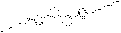 4,4'-Bis[5-(hexylthio)-2-thienyl]-2,2'-bipyridine molecular structure (CAS 1146182-96-8)