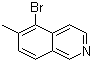 结构式 CAS# 1146298-61-4, 5-溴-6-甲基异喹啉