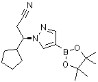 (betaR)-beta-Cyclopentyl-4-(4,4,5,5-tetramethyl-1,3,2-dioxaborolan-2-yl)-1H-pyrazole-1-propanenitrile molecular structure (CAS 1146629-84-6)