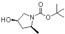 structure of CAS# 114676-61-8, (2S,4R)-4-Hydroxy-2-methylpyrrolidine-1-carboxylic acid tert-butyl ester;tert-Butyl (2S,4R)-4-Hydroxy-2-methylpyrrolidine-1-carboxylate