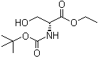 N-[(1,1-Dimethylethoxy)carbonyl]-D-serine ethyl ester molecular structure (CAS 1146954-88-2)