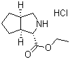 structure of CAS# 1147103-42-1, (1S,3aR,6aS)-Octahydrocyclopenta[c]pyrrole-1-carboxylic acid ethyl ester hydrochloride