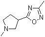 3-Methyl-5-(1-methylpyrrolidin-3-yl)-1,2,4-oxadiazol molecular structure (CAS 114724-47-9)