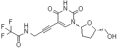 2',3'-Dideoxy-5-[3-[(trifluoroacetyl)amino]-1-propyn-1-yl]uridine molecular structure (CAS 114748-60-6)
