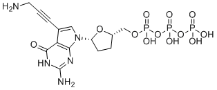 7-Deaza-7-propargylamino-ddGTP molecular structure (CAS 114748-61-7)