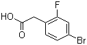结构式 CAS# 114897-92-6, 4-溴-2-氟苯乙酸