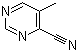 结构式 CAS# 114969-63-0, 5-甲基-4-嘧啶甲腈