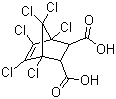 结构式 CAS# 115-28-6, 氯菌酸; 氯桥酸; 1,4,5,6,7,7-六氯-5-降冰片烯-2,3-二羧酸