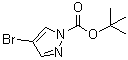 结构式 CAS# 1150271-23-0, 4-溴吡唑-1-羧酸叔丁酯