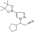 3-Cyclopentyl-3-[4-(4,4,5,5-tetramethyl-1,3,2-dioxaborolan-2-yl)-1H-pyrazol-1-yl]propanenitrile molecular structure (CAS 1153949-38-2)