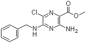 Methyl 3-amino-5-(benzylamino)-6-chloropyrazine-2-carboxylate molecular structure (CAS 1154-82-1)