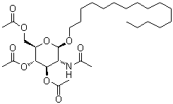 Hexadecyl 2-(acetylamino)-2-deoxy-beta-D-glucopyranoside 3,4,6-triacetate molecular structure (CAS 115414-47-6)