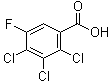 结构式 CAS# 115549-04-7, 2,3,4-三氯-5-氟苯甲酸