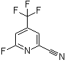 6-Fluoro-4-(trifluoromethyl)-2-pyridinecarbonitrile molecular structure (CAS 1156542-26-5)