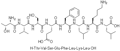 L-Threonyl-L-valyl-L-seryl-L-alpha-glutamyl-L-phenylalanyl-L-leucyl-L-lysyl-L-leucine molecular structure (CAS 1158839-89-4)