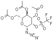 beta-D-甘露糖基叠氮化物 3,4,6-三乙酸酯 2-(1,1,1-三氟甲烷磺酸酯)分子结构 (CAS 1159265-99-2)