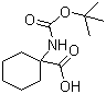 结构式 CAS# 115951-16-1, 1-(N-叔丁氧羰基氨基)环己烷甲酸