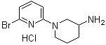 结构式 CAS# 1159816-26-8, 1-(6-溴-2-吡啶基)-3-哌啶胺盐酸盐