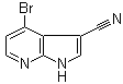 structure of CAS# 1159982-14-5, 4-Bromo-1H-pyrrolo[2,3-b]pyridine-3-carbonitrile
