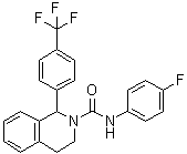N-(4-Fluorophenyl)-3,4-dihydro-1-[4-(trifluoromethyl)phenyl]-2(1H)-isoquinolinecarboxamide molecular structure (CAS 1159996-20-9)