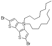 结构式 CAS# 1160106-14-8, 5,5'-二溴-3,3'-二辛基硅烷亚基-2,2'-联噻吩