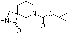 structure of CAS# 1160246-71-8, 1-Oxo-2,6-diazaspiro[3.5]nonane-6-carboxylic acid tert-butyl ester