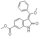 2,3-Dihydro-3-(methoxyphenylmethylene)-2-oxo-1H-indole-6-carboxylic acid methyl ester molecular structure (CAS 1160293-22-0)