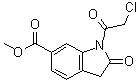 1-(2-Chloroacetyl)-2,3-dihydro-2-oxo-1H-indole-6-carboxylic acid methyl ester molecular structure (CAS 1160293-25-3)