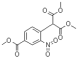 结构式 CAS# 1160293-27-5, 2-[4-(甲氧羰基)-2-硝基苯基]丙二酸二甲酯