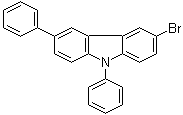 3-溴-6,9-二苯基-9H-咔唑分子结构 (CAS 1160294-85-8)