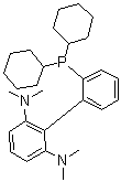 structure of CAS# 1160556-64-8, 2'-(Dicyclohexylphosphino)-N2,N2,N6,N6-tetramethyl[1,1'-biphenyl]-2,6-diamine;2-(2-dicyclohexylphosphanylphenyl)-1-N,1-N,3-N,3-N-tetramethylbenzene-1,3-diamine