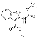 2-[[(tert-Butoxyl)carbonyl]amino]-1H-indole-3-carboxylic acid ethyl ester molecular structure (CAS 1160995-04-9)