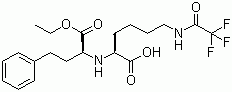 structure of CAS# 116169-90-5, N2-(1S-Ethoxycarbonyl-3-phenylpropyl)-N6-trifluoroacetyl-L-lysine
