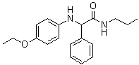 alpha-[(4-乙氧基苯基)氨基]-N-丙基苯乙酰胺分子结构 (CAS 1163-54-8)