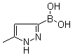 结构式 CAS# 1163248-54-1, B-(5-甲基-1H-吡唑-3-基)硼酸