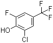 2-Chloro-6-fluoro-4-(trifluoromethyl)phenol molecular structure (CAS 116640-09-6)