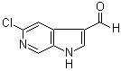 structure of CAS# 1167056-35-0, 5-Chloro-1H-pyrrolo[2,3-c]pyridine-3-carboxaldehyde