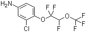 3-Chloro-4-[1,1,2-trifluoro-2-(trifluoromethoxy)ethoxy]benzenamine molecular structure (CAS 116714-47-7)