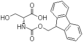 结构式 CAS# 116861-26-8, N-芴甲氧羰基-D-丝氨酸