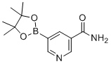 structure of CAS# 1169402-51-0, 5-(4,4,5,5-Tetramethyl-1,3,2-dioxaborolan-2-yl)nicotinamide