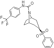 结构式 CAS# 1170321-78-4, (3-内)-3-(苯磺酰基)-N-[4-(三氟甲基)苯基]-8-氮杂双环[3.2.1]辛烷-8-甲酰胺